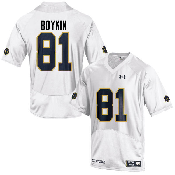 Men #81 Miles Boykin Notre Dame Fighting Irish College Football Jerseys-White